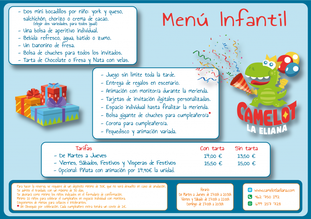 Menu infantil